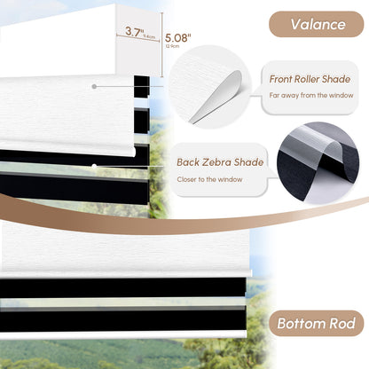 Kincmo Motorized Dual Shades | Roller Shades & Zebra Shades