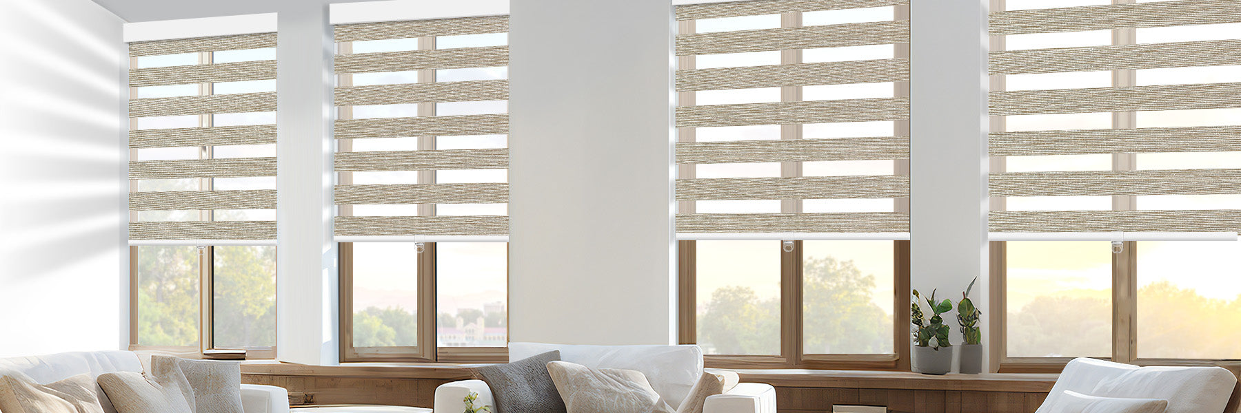 Zebra Cordless Shades for Window, Flexible Light Control | Kincmo