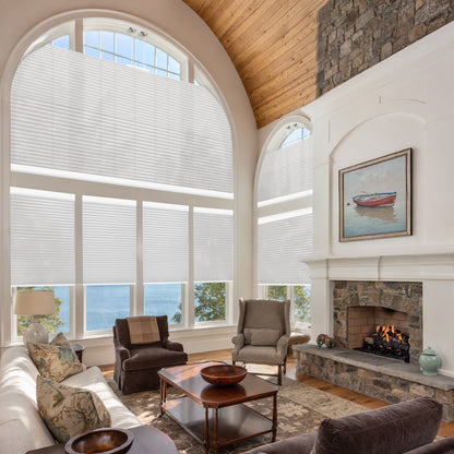Kincmo Motorized Elongated Arched Cellular Shades