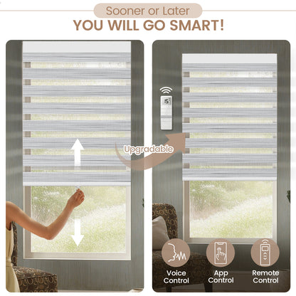 Kincmo Cordless Zebra Shades 90% Blackout - Flow