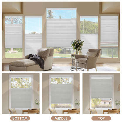 Kincmo Motorized Light Filtering Top Down Bottom Up Cellular Shades | Double Cell