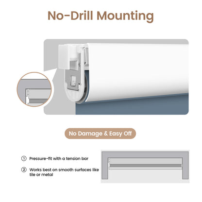 Kincmo No Drill Cordless Zebra Shades 95% Blackout - Gabriel