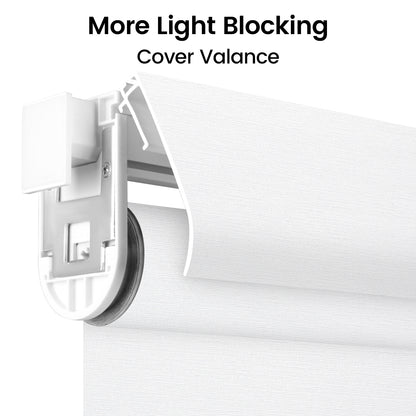 Kincmo No Drill Roller Shades, Motorized 75% Blackout Light Filtering - Elegant