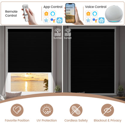 Kincmo 100% Blackout Motorized Cellular Shades