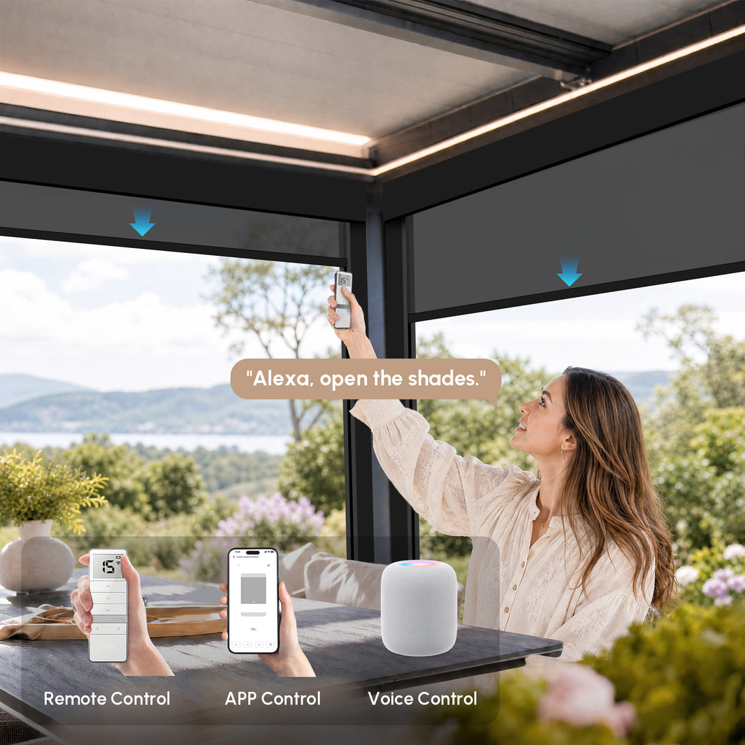 Kincmo Motorized Zipper Track Windproof & Smart Outdoor Screens