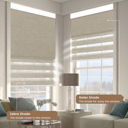 Kincmo Motorized Dual Shades | Roller Shades & Zebra Shades
