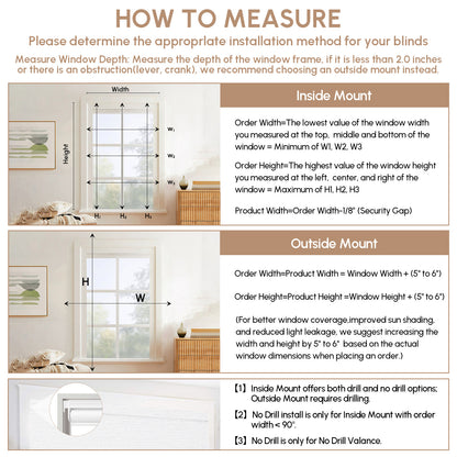 Kincmo No Drill Shades, Motorized 100% Blackout - Elegant