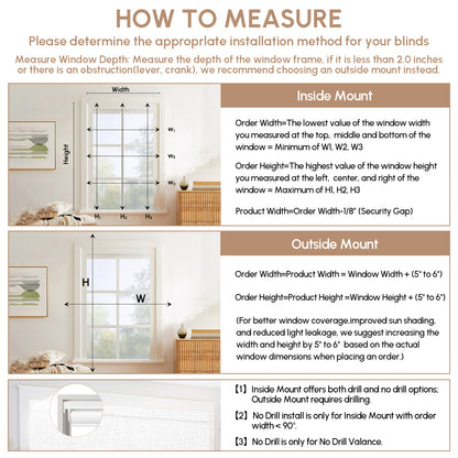 Kincmo No Drill Shades, Motorized 100% Blackout - Classic