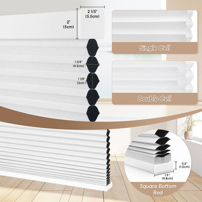 Kincmo 100% Blackout Energy Saving Motorized Cellular Shades