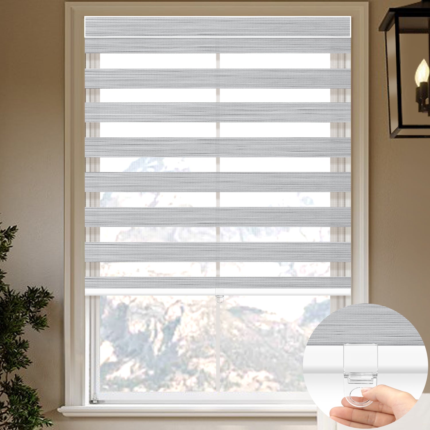 Zebra Cordless Shades for Window, Flexible Light Control | Kincmo