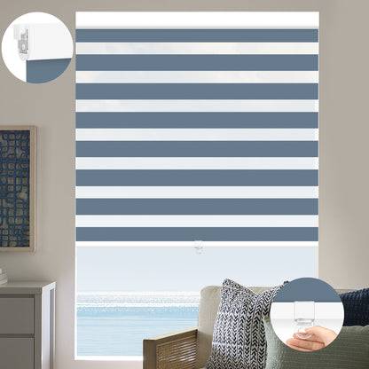 Kincmo No Drill Cordless Zebra Shades 95% Blackout - Gabriel