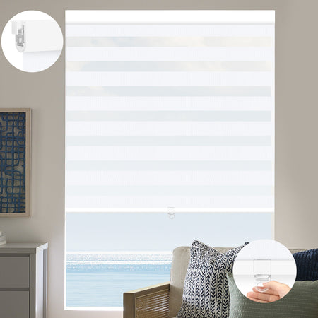 Kincmo No Drill Cordless Zebra Shades 95% Blackout - Gabriel