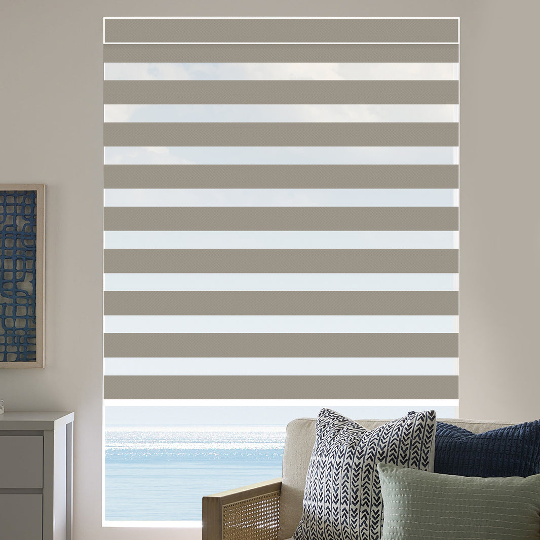 Kincmo Motorized Zebra Shades 95% Blackout - Gabriel