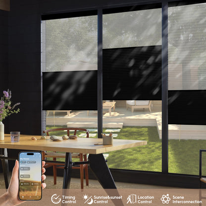 Kincmo Motorized Day/Night Cellular Shades