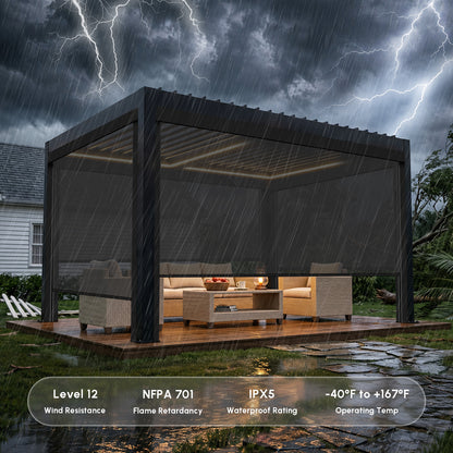 Kincmo Motorized Zipper Track Windproof & Smart Outdoor Screens