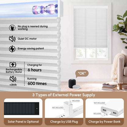 Kincmo Thermal Insulating Light Filtering Motorized Cellular Shades
