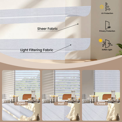 Kincmo Motorized  Sheer Shades 100% Blackout - Muse