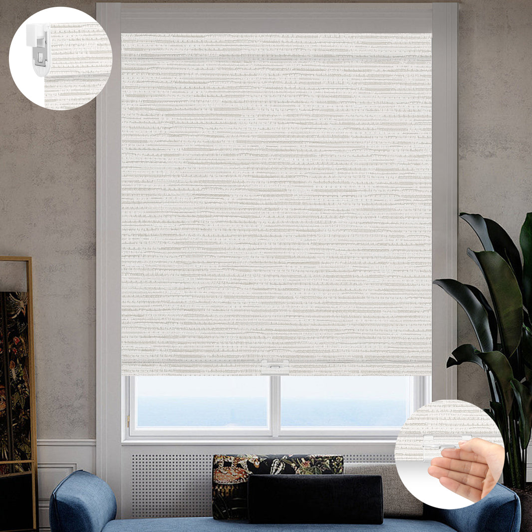 Kincmo No Drill Cordless Roller Shades 100% Blackout - Aqua Waves
