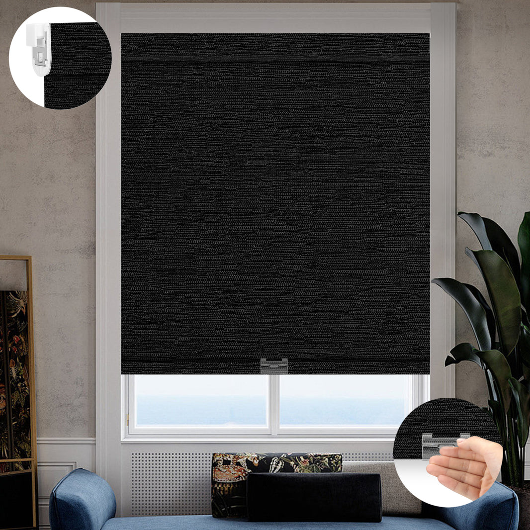 Kincmo No Drill Cordless Roller Shades 100% Blackout - Aqua Waves