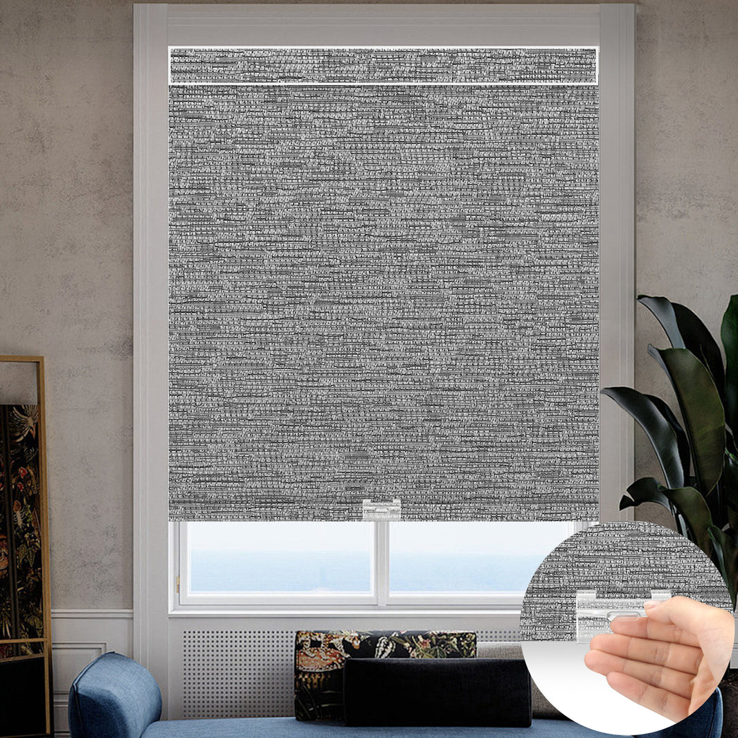 Kincmo Cordless 100% Blackout Roller Shades - Aqua Waves
