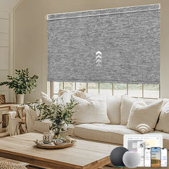 Kincmo Motorized Roller Shades 100% Blackout - Aqua Waves