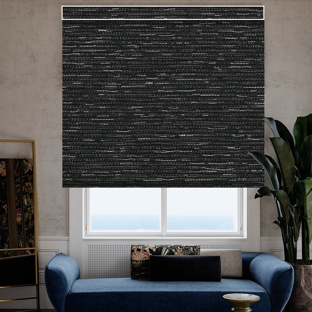Kincmo Motorized Roller Shades 100% Blackout - Aqua Waves