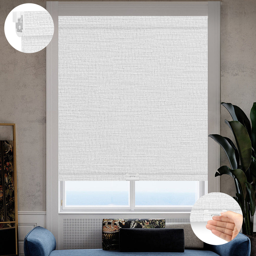 Kincmo No Drill Cordless Roller Shades 100% Blackout - Aqua Waves