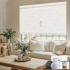 Kincmo Motorized Roller Shades 100% Blackout - Aqua Waves
