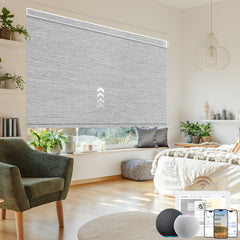 Kincmo Motorized Roller Shades 100% Blackout - Atlantic