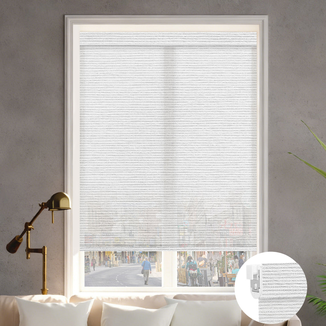 Kincmo No Drill Shades, Motorized 60% Blackout Light Filtering - Atlantic