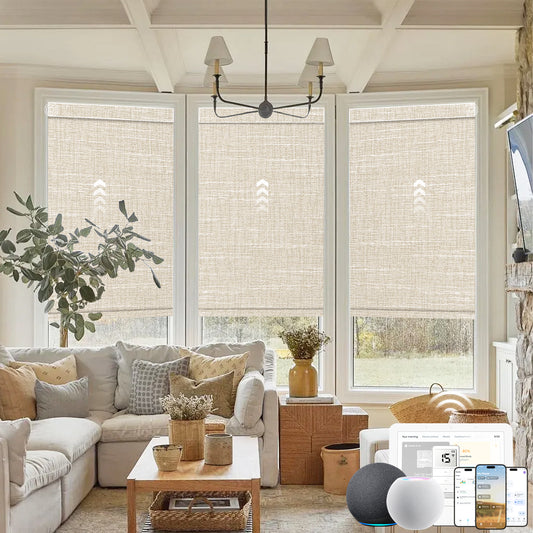 Kincmo Motorized Roller Shades 100% Blackout - Aurora