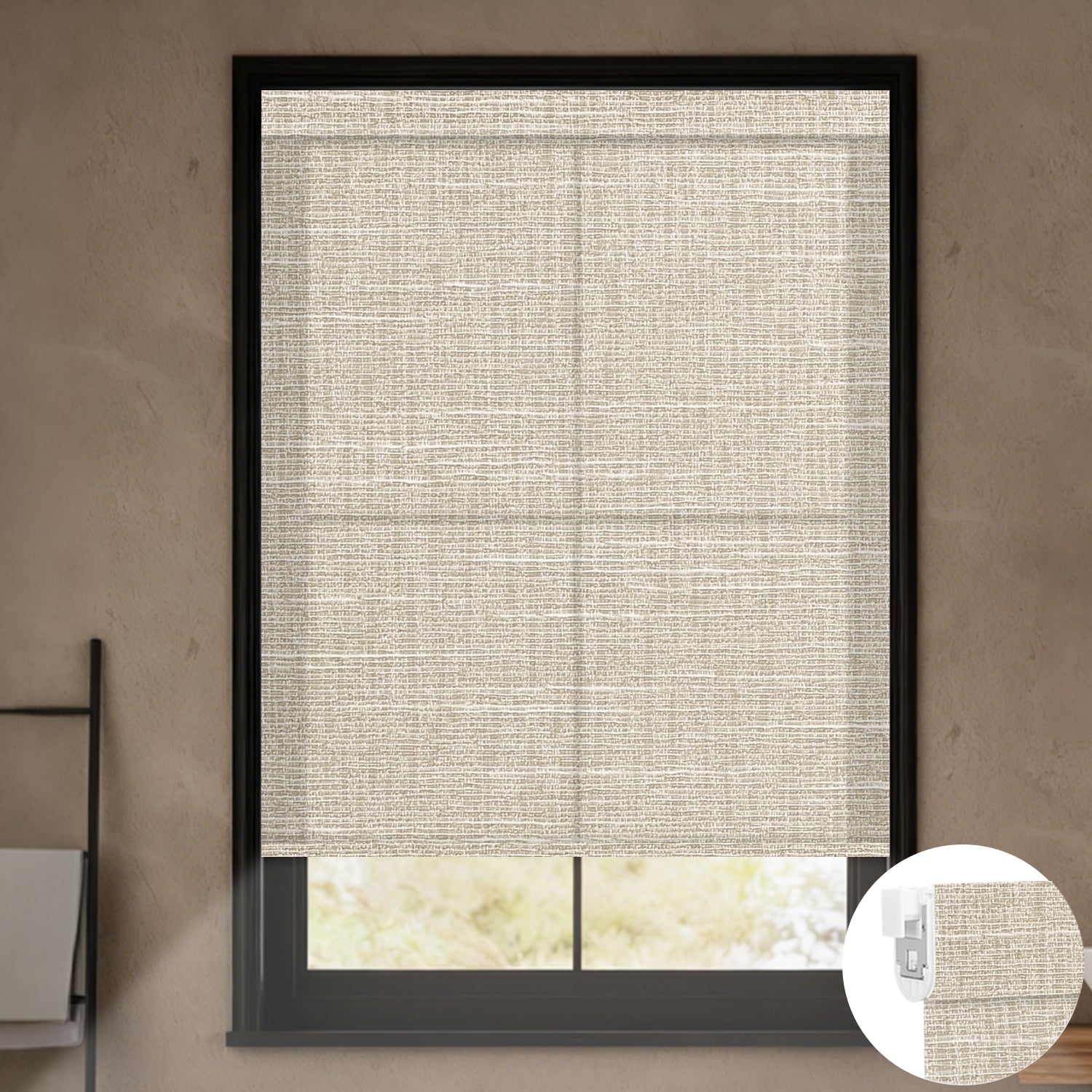 motorized 70% blackout light filtering no drill blinds