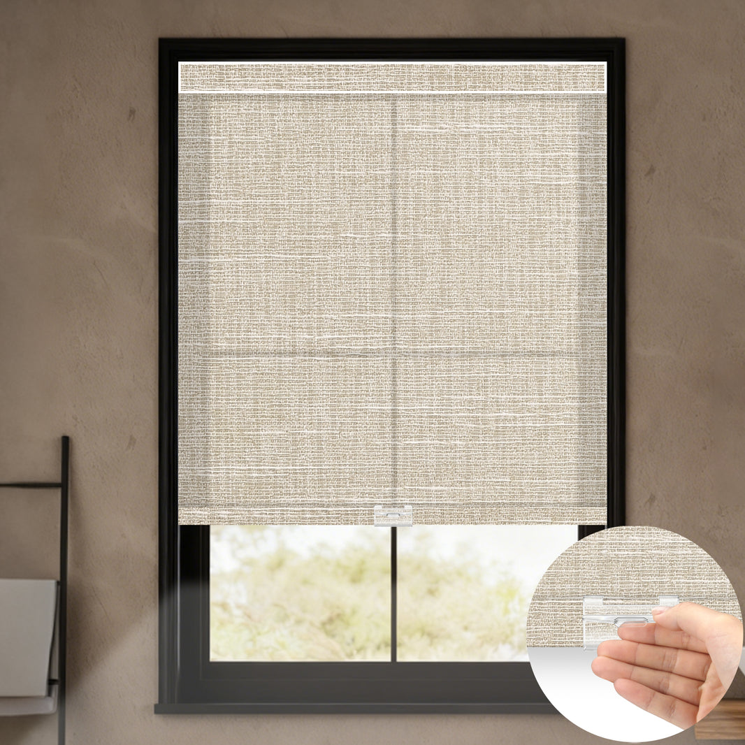 Kincmo Cordless Light Filtering Roller Shades 70% Blackout - Aurora