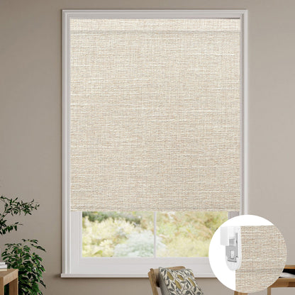 no drill motorized window shades with 100% blackout feature