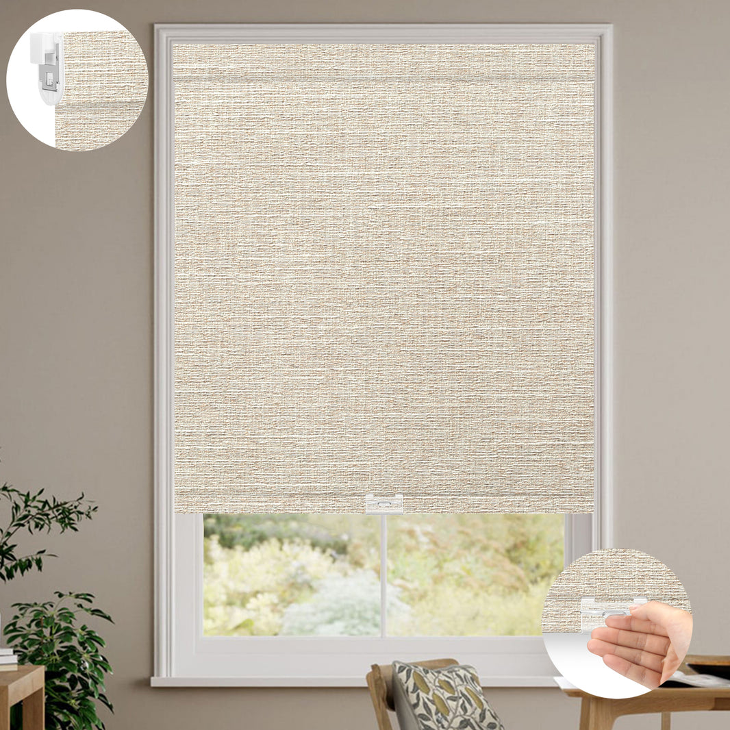 Kincmo No Drill Cordless Roller Shades 100% Blackout - Aurora