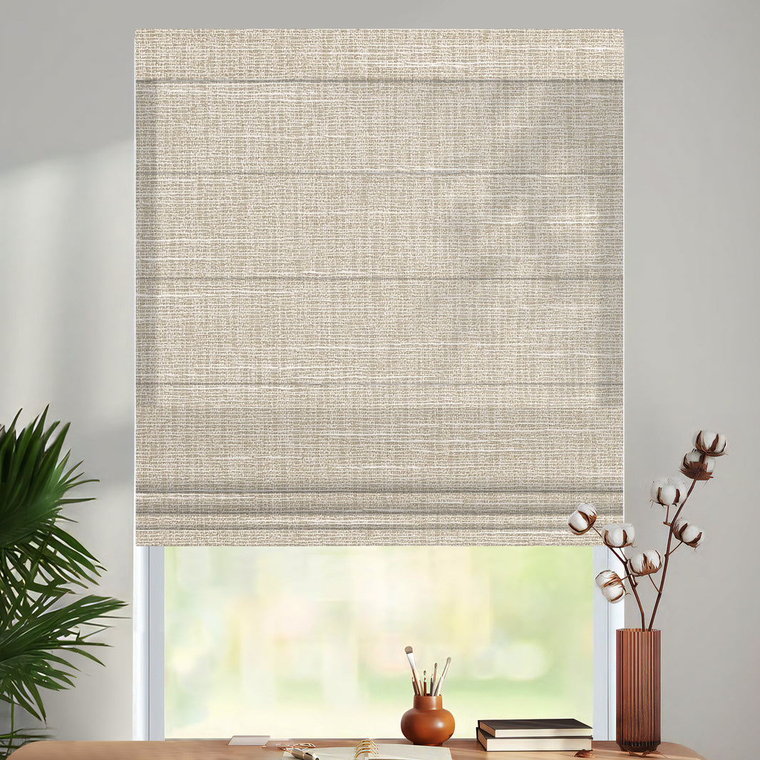 Kincmo Motorized Light Filtering Roman Shades 70% Blackout - Aurora