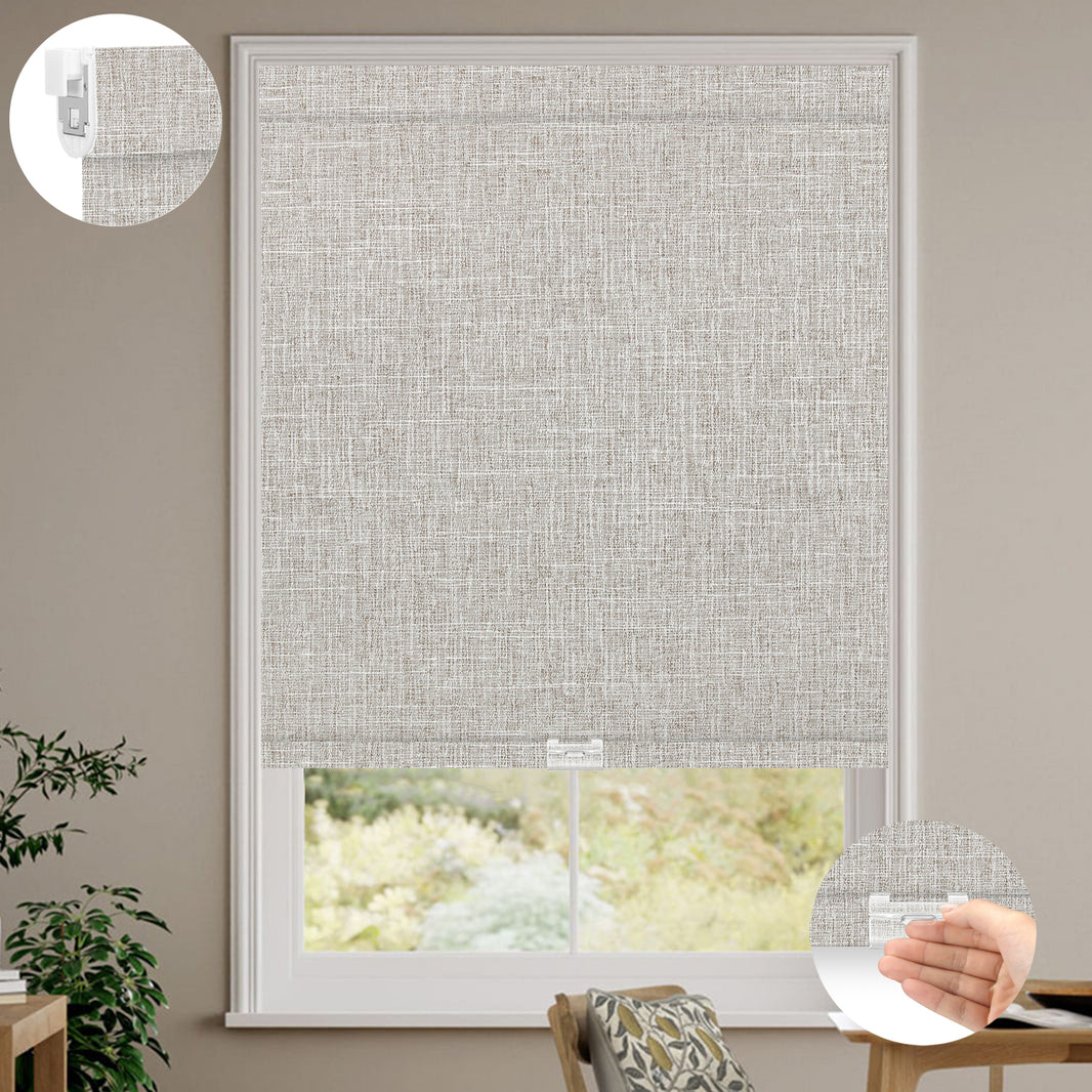 Kincmo No Drill Cordless Roller Shades 100% Blackout - Aurora
