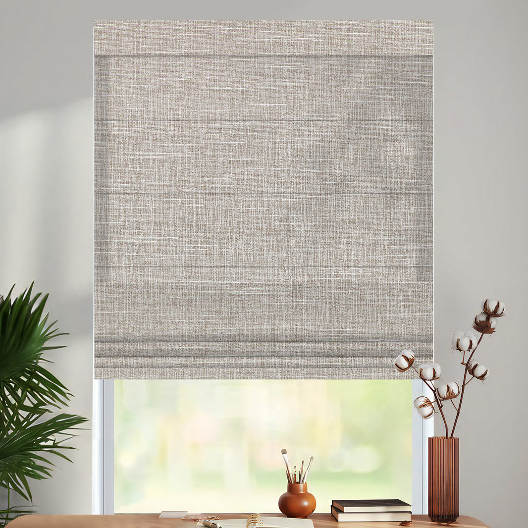 Kincmo Motorized Light Filtering Roman Shades 70% Blackout - Aurora