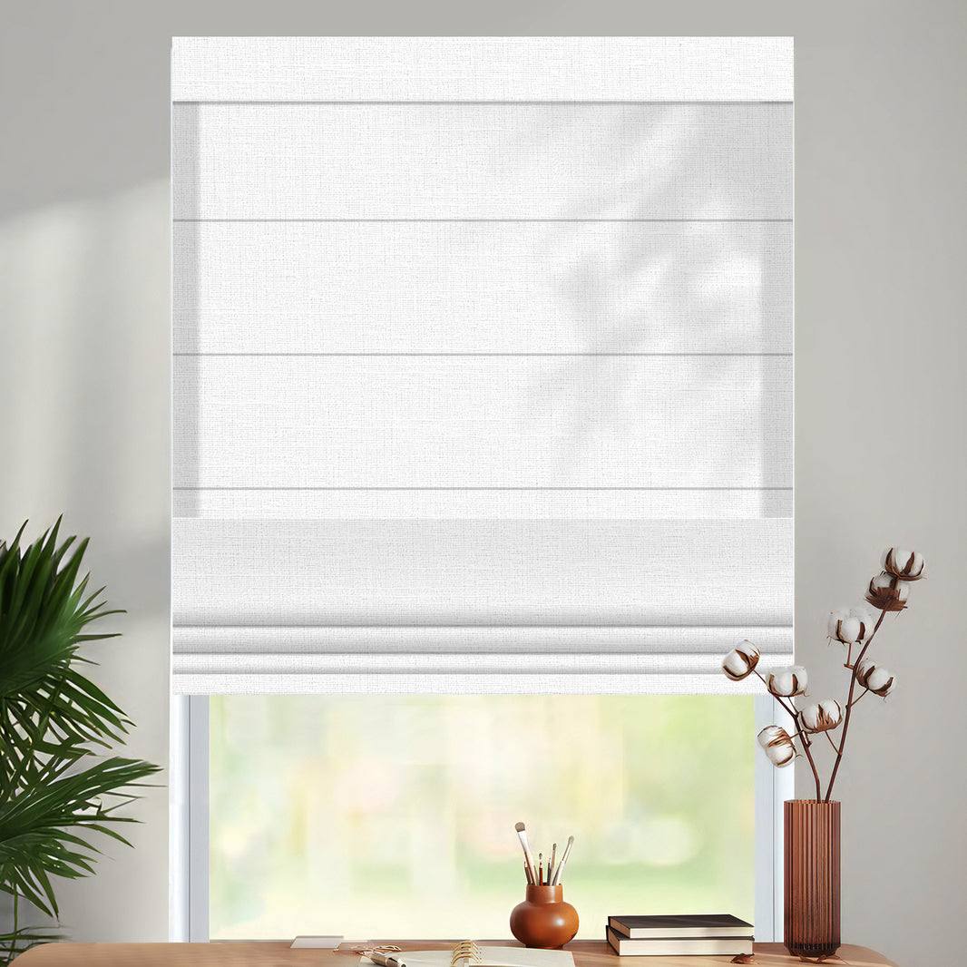 Kincmo Motorized Light Filtering Roman Shades 70% Blackout - Aurora