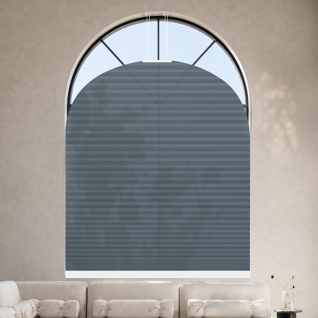 Kincmo Motorized Elongated Arched Cellular Shades