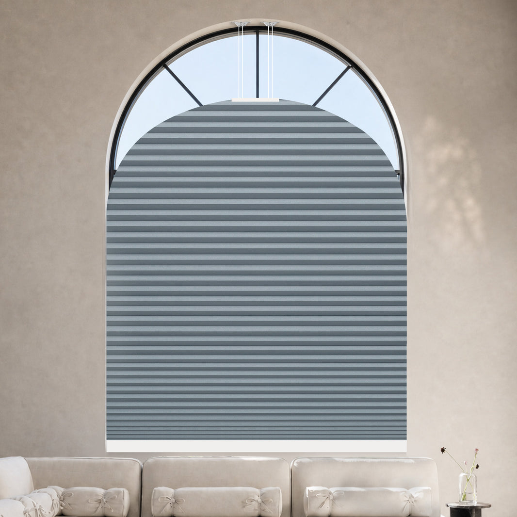Kincmo Motorized Elongated Arched Cellular Shades