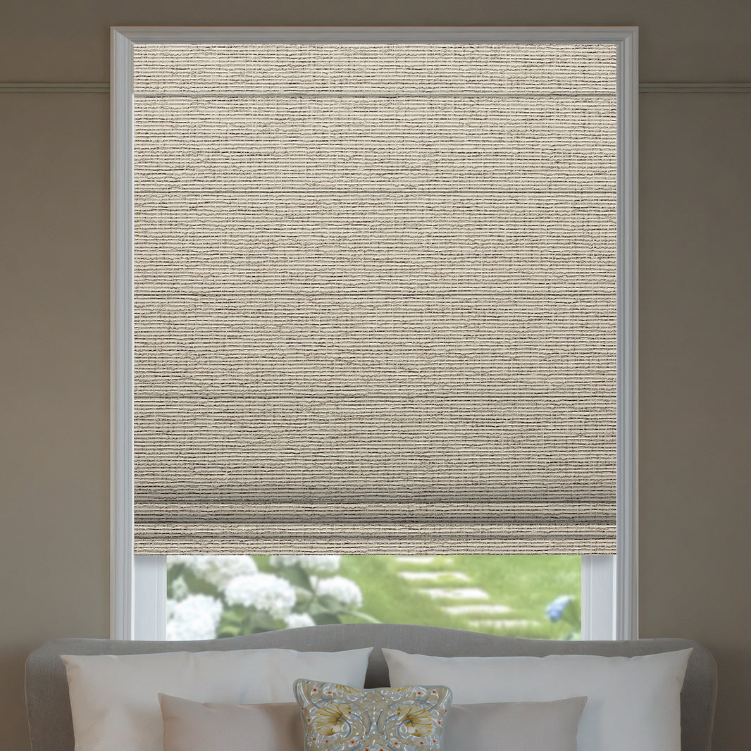 Kincmo Motorized Roman Shades 100% Blackout - Classic
