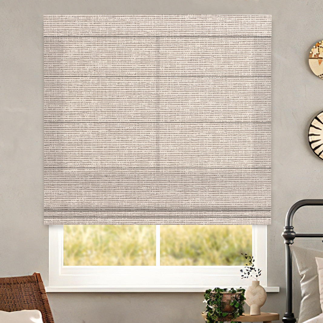 Kincmo Motorized Light Filtering Roman Shades 75%/85% Blackout - Classic