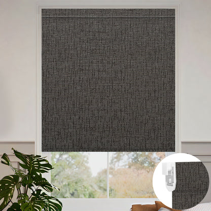 Kincmo No Drill Shades, Motorized 100% Blackout - Classic