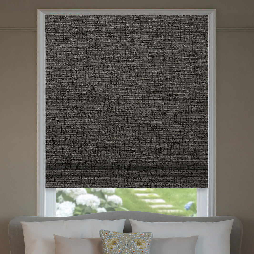 Kincmo Motorized Roman Shades 100% Blackout - Classic