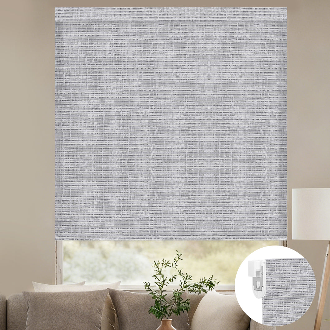 Kincmo No Drill Shades, Motorized 75% Blackout Light Filtering - Classic