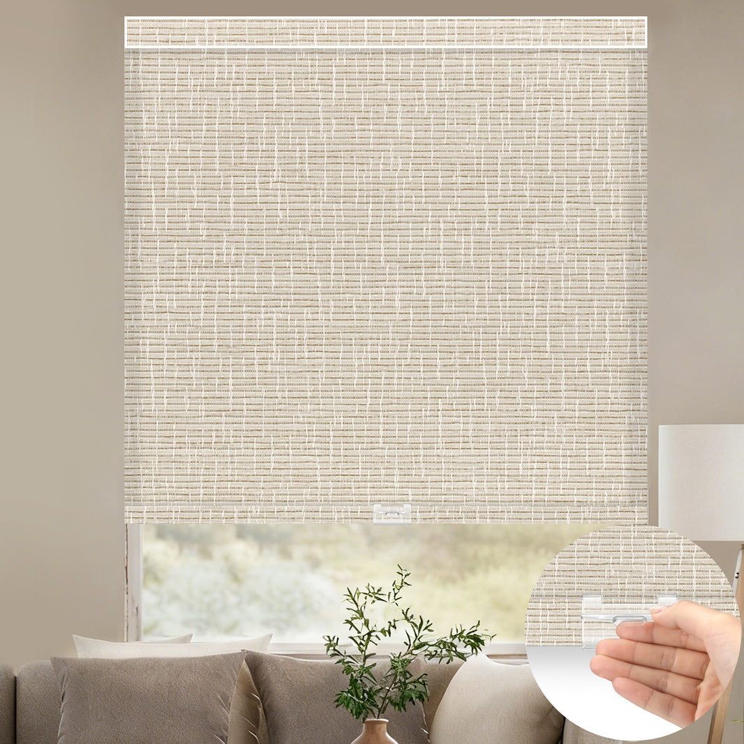 Kincmo Cordless Light Filtering Roller Shades 75% Blackout - Classic