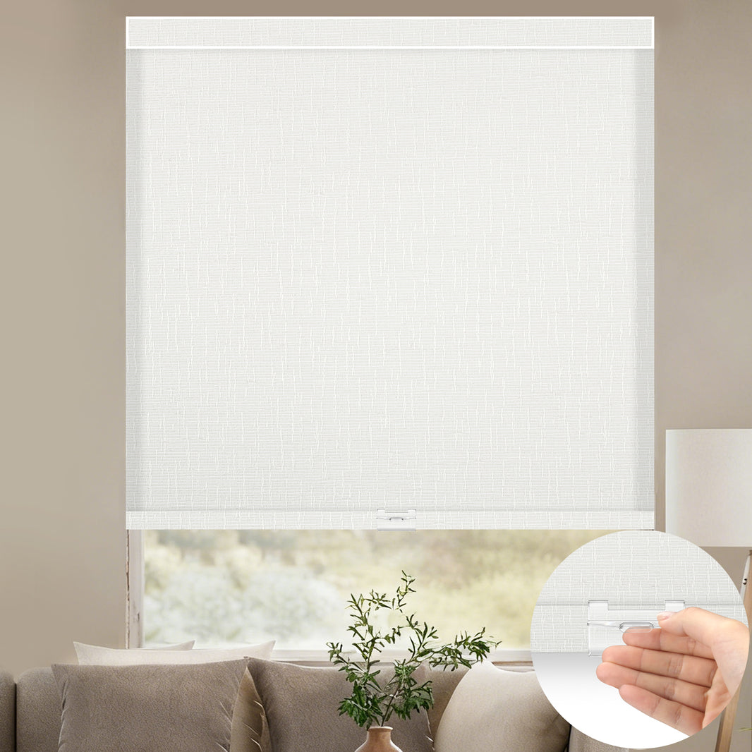Kincmo Cordless Light Filtering Roller Shades 75% Blackout - Classic