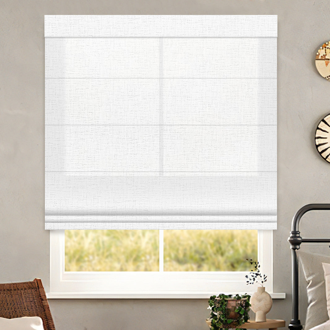Kincmo Motorized Light Filtering Roman Shades 75%/85% Blackout - Classic