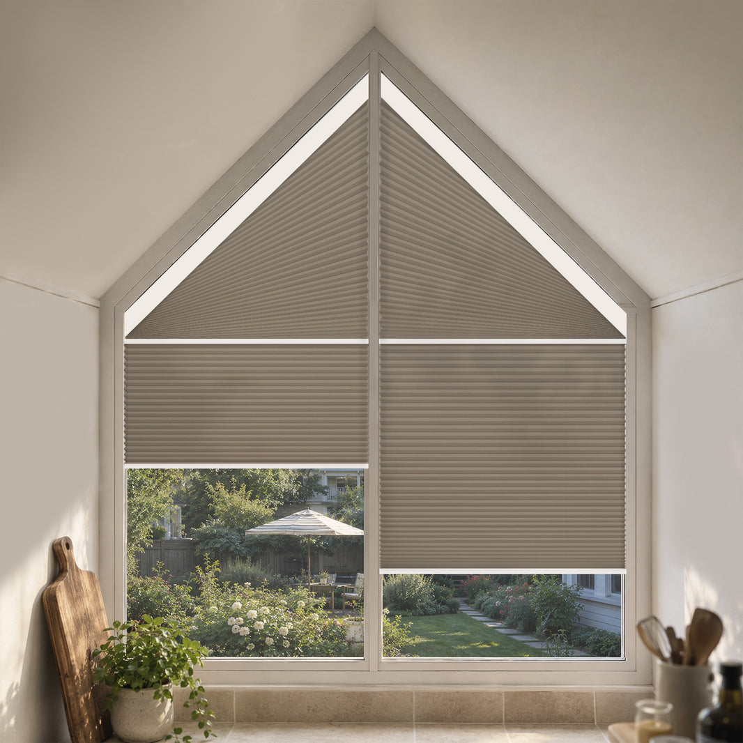 Kincmo Motorized Trapezoid Cellular Shades